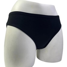 Kolcu 3 Lü Bayan Lycralı Bikini Kilot-Siyah