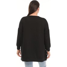 Esina Kadın Iki Iplik Cebi Pulpayetli Oversize Sweat