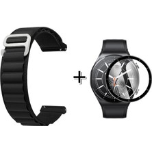 Forzacase Xiaomi Watch S1 Için Kancalı Kumaş Kordon Kayış + Ekran Koruma Filmi