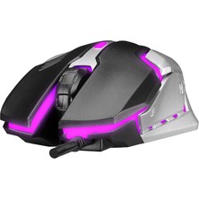 Everest SM-G72 USB Siyah/gümüş Işıklı Gamıng Mouse