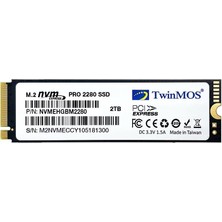 Twinmos NVMehGBm2280 2TB 3500-3080 M.2 PCIe NVMe SSD