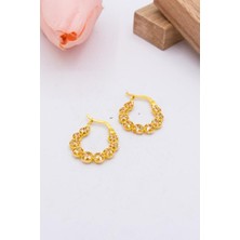 Latif Kuyumcu 22 Ayar Altın Küpe Kalemli Füzyon Döküm Halka Kadın Küpe LKKP1299