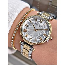 Ferrucci  Çelik Kordon Sade Şık Kadın Kol Saati+Bileklik