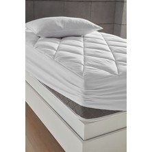 Nanosoft Relax Touch Tek Kişilik Yatak Koruyucu Uyku Pedi 100x200 cm – Ekstra Yumuşak Mikrofiber, Silikon Elyaf Dolgulu, Beyaz
