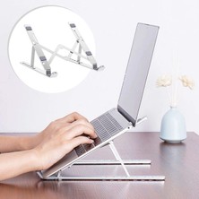 Mrs Shopping Mr  Metal Ayarlanabilir Dizüstü Destek Tabanı Tamamen Katlanabilir Taşınabilir Laptop Yükseltici Laptop Standı