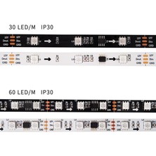 Fuji Led WS2811 Rgb Adreslenebilir Pixel Şerit LED IP65 Metrede 60 LED