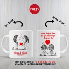 Moddy Store Sevgililer Günü Kişiye Özel Isimli Meleğim Hergün Seviyorum Seni Baskılı Kupa Bardak Hediyelik