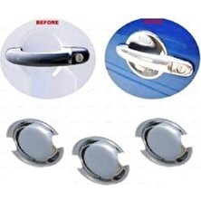 Ebal Oto Vw Caddy Krom Kapı Kolu Tası 3 Kapı 2004-2015 Paslanmaz Çelik