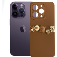 DEİLMİ Apple iPhone 14 Pro Max Kılıf 3D M Bear Kamera Korumalı Silikon Kapak