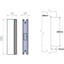 Thoor Vedge Cam Kapı Cam Cama Karşılığı