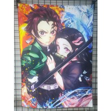 Owl Bag Demon Slayer - Tanjiro And Nezuko Desenli Tasarım Duvar Halısı