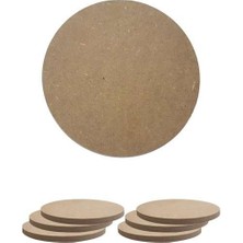 Keserler Yuvarlak Bardak Altlığı Ham Mdf Boyanabilir 6'lı