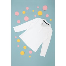 U.S. Polo Assn. Kız Çocuk Beyaz Polo Yaka Basic Sweatshirt 50272630-VR013