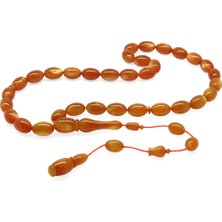 Gümüş Hediye Al Sistemli Arpa Kesim Sedefli Turuncu Colorful Katalin Tesbih