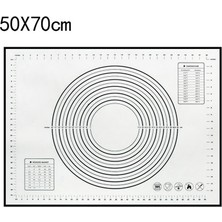 Pengfushop4 50 x 70 Tarzı Silikon Pişirme Paspasları Yapışmaz Yüzey Haddeleme Hamur Pedi Ölçekli Mutfak Pişirme Pasta Levhası Büyük Mutfak Aletleri Araçları (Yurt Dışından)