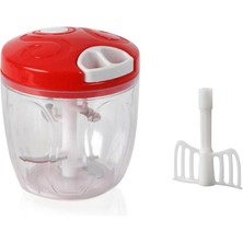 Pengfushop4 Kırmızı Stil 900ML Ew Tarzı Çok Işlevli Yüksek Hızlı Tasarım Sebze Meyve Büküm Parçalayıcı Manuel Kıyma Makinesi Kıyıcı Sarımsak Kesici (Yurt Dışından)