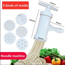 Pengfushop4 5 Kalıp Stili 5 Kalıp Manuel Erişte Makinesi Basın Makarna Makinesi Spagetti Erişte Yapma Makinesi Paslanmaz Çelik Meyve Kesici Sıkacağı Mutfak Aracı (Yurt Dışından)