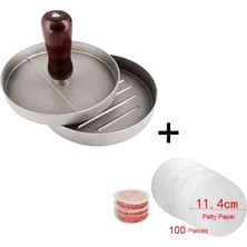 Pengfushop4 160G 100KAĞIT Stiline Basın Alüminyum Alaşımlı Hamburger Pres Aracı Et Makinesi Sığır Makineleri Kalıp Burger Araçları Zeka Yağlı Kağıt (Yurt Dışından)