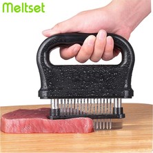 Pengfushop4 Sap Stili ile Siyah Yükseltilmiş Paslanmaz Çelik Et Tenderizer Et Bıçağı Beaf Steak Mallet Et Çekiç Mutfak Aletleri Için 48 Bıçaklı Iğne Tenderizer (Yurt Dışından)