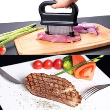 Pengfushop4 Sap Stili ile Siyah Yükseltilmiş Paslanmaz Çelik Et Tenderizer Et Bıçağı Beaf Steak Mallet Et Çekiç Mutfak Aletleri Için 48 Bıçaklı Iğne Tenderizer (Yurt Dışından)