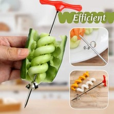 Pengfushop4 02 Rastgele Renk Stili Patates Spiral Kesici Manuel Rulo Fransız Fry Kesici Büküm Parçalayıcı Rende Yapma Mutfak Gadget Pişirme Araçları Sebze Dilimleme (Yurt Dışından)