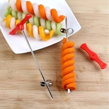 Pengfushop4 02 Rastgele Renk Stili Patates Spiral Kesici Manuel Rulo Fransız Fry Kesici Büküm Parçalayıcı Rende Yapma Mutfak Gadget Pişirme Araçları Sebze Dilimleme (Yurt Dışından)