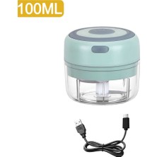 Pengfushop4 Standart Yeşil Stil Şarj Edilebilir Sarımsak Zencefil Doğrayıcı USB Elektrikli Yumurta Çırpıcı Çırpma Kablosuz Otomatik Et Gıda Makinesi Elde Taşınabilir Mix Mutfak Aracı (Yurt Dışından)