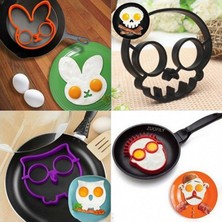 Pengfushop4 Güneş Bulutu Stili Yeni Komik Yumurta Kalıpları Yapışmaz Omlet Dıy Kahvaltı Yumurta Kızarmış Gözleme Şekillendirici Halka Kalıp Tavşan Kafatası Mutfak Bakeware Aracı Kalıp (Yurt Dışından)