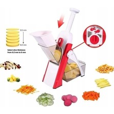 Pengfushop4 Gri Tarzı Multislicer One, Manuel Dilimleyici Yüksek Performanslı, Sebze ve Meyveleri Dilimlemek Için Dilimleyici (Yurt Dışından)