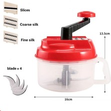 Pengfushop4 1.5l Bıçak Stili Mikser Mutfak Robotu Mutfak El Kitabı Güçlü Yumurta Blender Kıyma Makinesi Sebze Doğrama Parçalayıcı Paslanmaz Çelik Bıçaklı Kesici (Yurt Dışından)