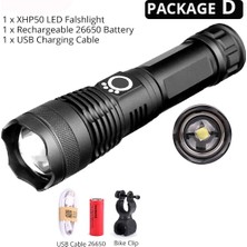 Paket D Stili Lm En Güçlü XHP50 LED Bisiklet El Feneri USB Şarj Edilebilir USB Yakınlaştırma Bisiklet Işık Torch Açık Bisiklet Işık Için (Yurt Dışından)