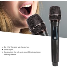 Coverzone Kablosuz Karaoke Mikrofonu 6.35mm Amfi hoparlör İçin ve Sahne Performansı Çok Amaçlı Aktiviteler İçin Tak ve Çalıştır Kablosuz Mikrofon Dış Mekan Kullanıma Uygun WN03