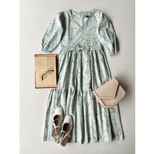 Küçüğüm Butik Kadın Bahar Dalı Poplin Elbise