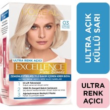 L'Oréal Paris Loreal Paris Excellence Pure Blonde - Ultra Renk Açıcı Saç Boyası No: 03 Açık Küllü Sarı