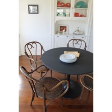 Evka Tulip Siyah Masa 100 Çap- Siyah Lake