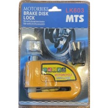 Mts LK603 Alarmlı Disk Kilit Sarı