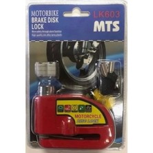 Mts LK603 Alarmlı Disk Kilit Kırmızı