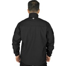 Astüm Askeri Malzeme Softshell Mont Siyah, 7 Cepli Rüzgar Geçirmez Softshell Mont, Outdoor Siyah Mont