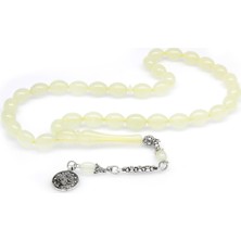 Okyanus Silver Kararmaz Metal Püsküllü Basic Model Arpa Kesim Kedigözü Tesbih