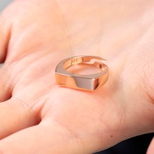 Okyanus Silver Modern Tasarım Rose Renk Free Size 925 Ayar Gümüş Kadın Tektaş Yüzük