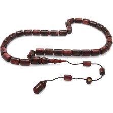 Okyanus Silver Sistemli Kapsül Kesim Sedefli Kırmızı-Siyah Hareli Çift Renkli Colorful Katalin Tesbih