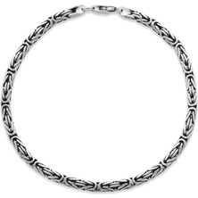 Okyanus Silver 925 Ayar Gümüş 4 mm Erkek Kral Bileklik