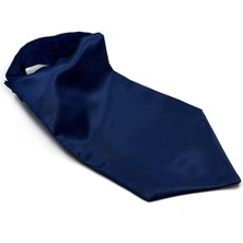 Kravatkolik Lacivert Düz Ascot Fular K574