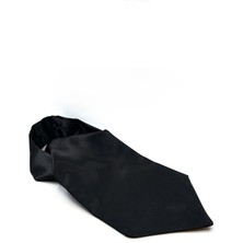 Kravatkolik Siyah Düz Ascot Fular K578