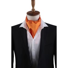 Kravatkolik Turuncu Düz Ascot Fular K579