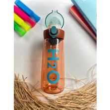 Tohana H20 Pipetli Renkli Detox Polikarbon Spor Matara Çocuk Genç Suluk Su Şişesi Suluk Su Şişesi 660 ml