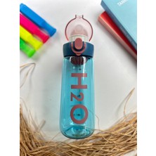 Tohana H20 Pipetli Renkli Detox Polikarbon Spor Matara Çocuk Genç Suluk Su Şişesi Suluk Su Şişesi 660 ml