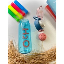 Tohana H20 Pipetli Renkli Detox Polikarbon Spor Matara Çocuk Genç Suluk Su Şişesi Suluk Su Şişesi 660 ml