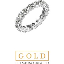 So CHIC Beyaz Altın Sertifikalı Premium Created Taşlı 4.25 CT Effect Tamtur Yüzük