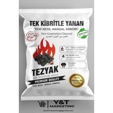 Tezyak Tek Kibritle Yanan Yeni Nesil Mangal Kömürü Tezyak Duman Is Kokuya Son Çevre Dostu 2 kg